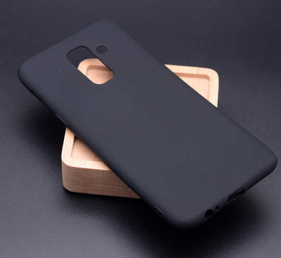 Galaxy A6 2018 Kılıf Zore Premier Silikon Kapak Gold