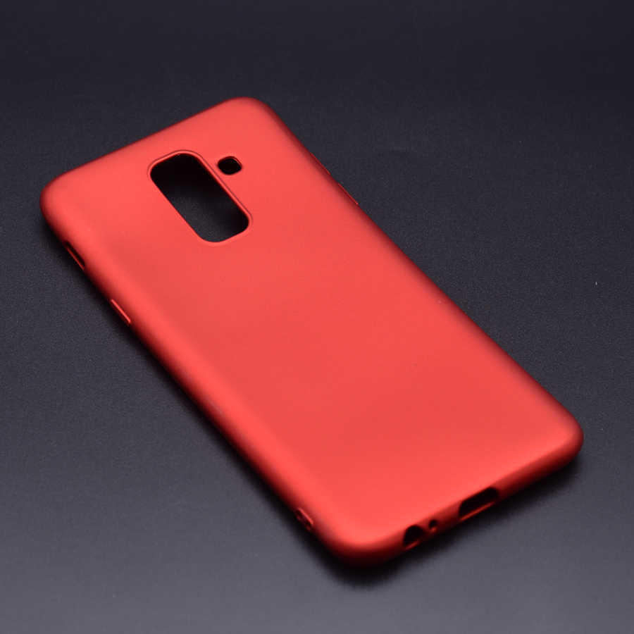 Galaxy A6 2018 Kılıf Zore Premier Silikon Kapak Kırmızı