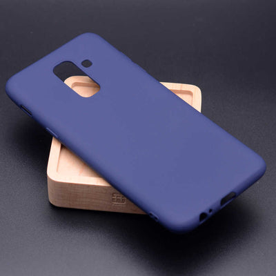 Galaxy A6 2018 Kılıf Zore Premier Silikon Kapak Lacivert