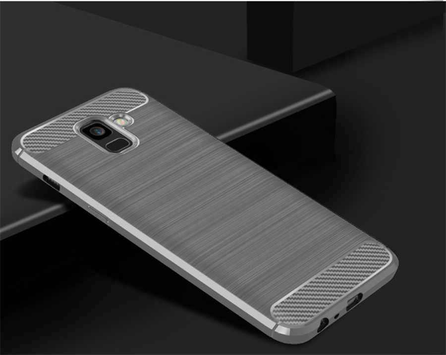 Galaxy A6 2018 Kılıf Zore Room Silikon Kapak Gri