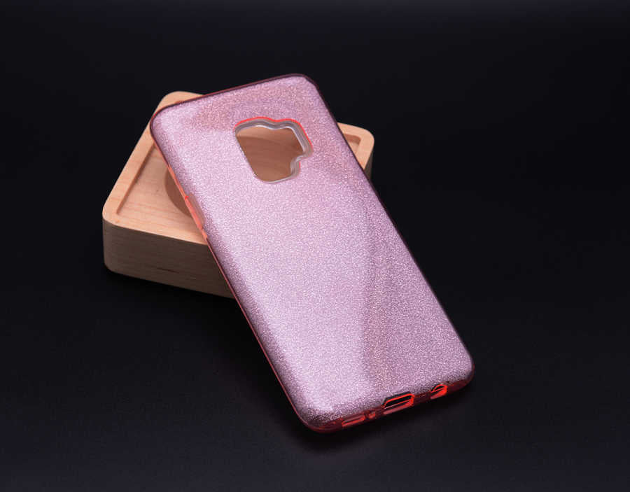 Galaxy A6 2018 Kılıf Zore Shining Silikon Rose Gold