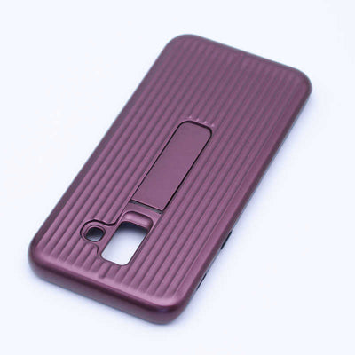 Galaxy A6 2018 Kılıf Zore Wave Standlı Mıknatıslı Kapak Mor