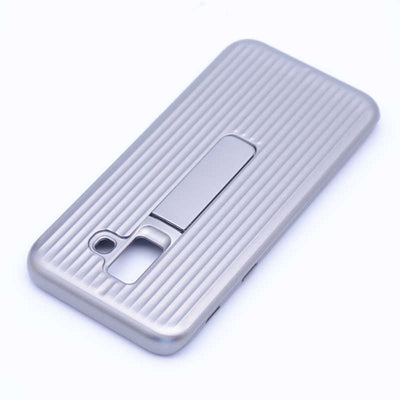 Galaxy A6 2018 Kılıf Zore Wave Standlı Mıknatıslı Kapak Gri