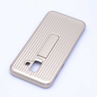 Galaxy A6 2018 Kılıf Zore Wave Standlı Mıknatıslı Kapak Gold