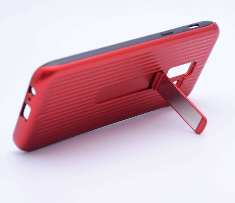 Galaxy A6 2018 Kılıf Zore Wave Standlı Mıknatıslı Kapak Mor