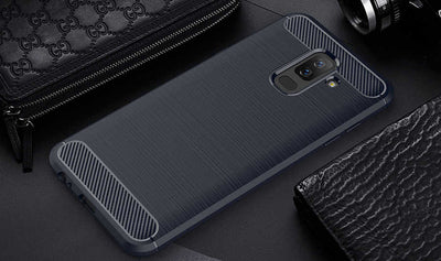 Galaxy A6 Plus 2018 Kılıf Zore Room Silikon Kapak Lacivert