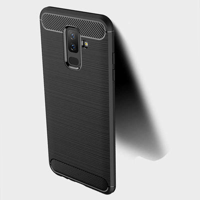 Galaxy A6 Plus 2018 Kılıf Zore Room Silikon Kapak Siyah