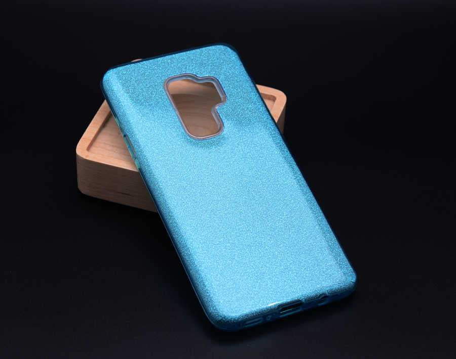 Galaxy A6 Plus 2018 Kılıf Zore Shining Silikon Mavi