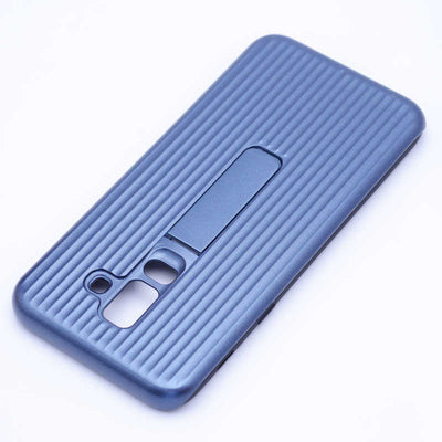 Galaxy A6 Plus 2018 Kılıf Zore Wave Standlı Mıknatıslı Kapak Mavi