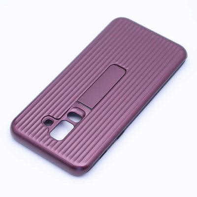 Galaxy A6 Plus 2018 Kılıf Zore Wave Standlı Mıknatıslı Kapak Mor