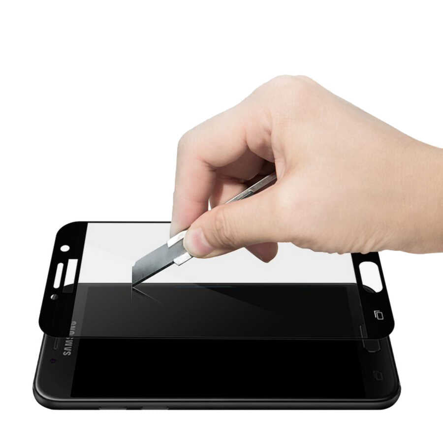 Galaxy A7 2017 Davin 5D Cam Ekran Koruyucu Siyah