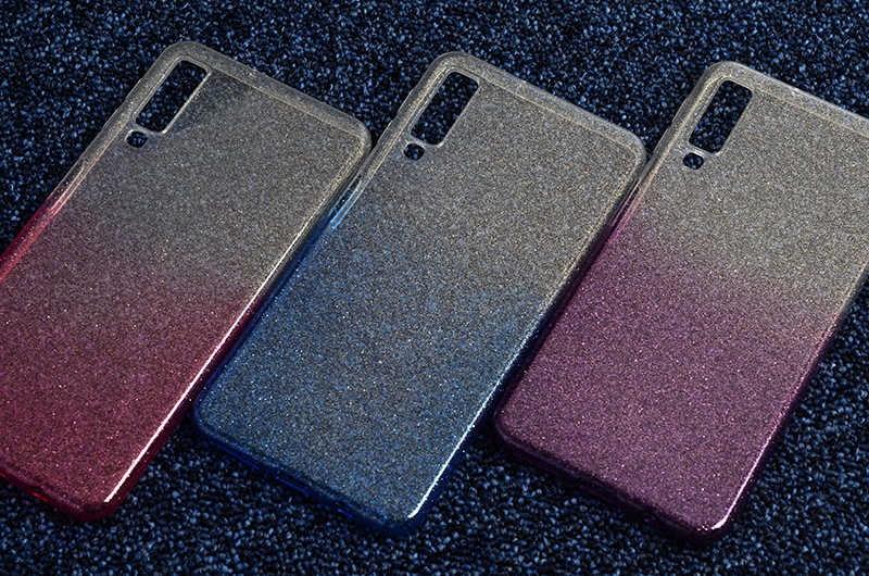 Galaxy A7 2018 Kılıf Zore Fogy Silikon Mavi