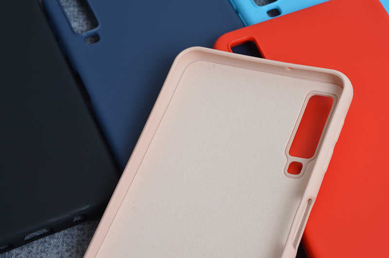 Galaxy A7 2018 Kılıf Zore İnci Silikon Mavi Açık