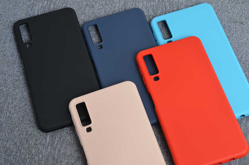 Galaxy A7 2018 Kılıf Zore İnci Silikon Lacivert