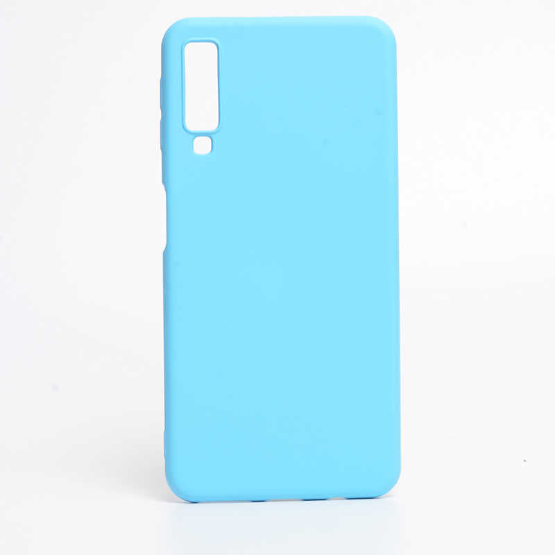 Galaxy A7 2018 Kılıf Zore İnci Silikon Mavi Açık