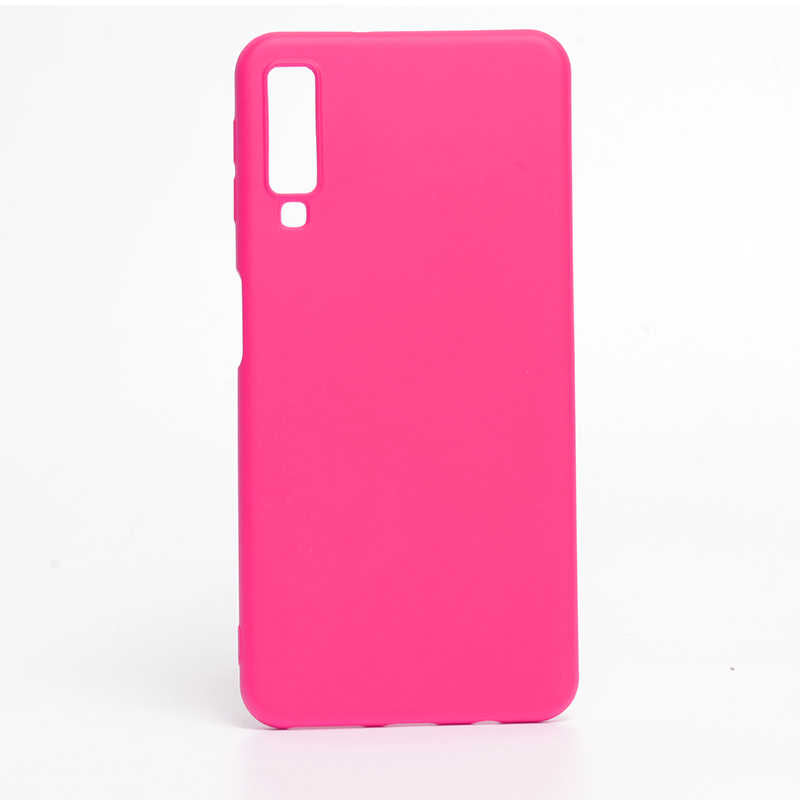 Galaxy A7 2018 Kılıf Zore İnci Silikon Pembe Koyu