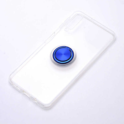 Galaxy A7 2018 Kılıf Zore Les Silikon Mavi