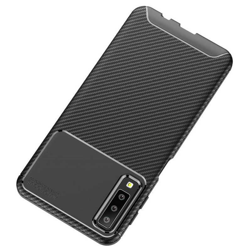 Galaxy A7 2018 Kılıf Zore Negro Silikon Kapak Kahverengi