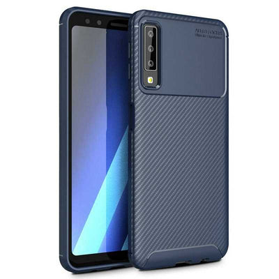Galaxy A7 2018 Kılıf Zore Negro Silikon Kapak Lacivert