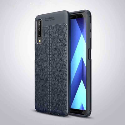 Galaxy A7 2018 Kılıf Zore Niss Silikon Kapak Lacivert