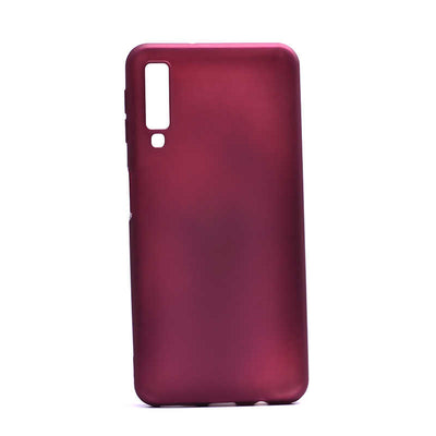 Galaxy A7 2018 Kılıf Zore Premier Silikon Kapak Mürdüm