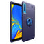 Galaxy A7 2018 Kılıf Zore Ravel Silikon Kapak Siyah-Mavi