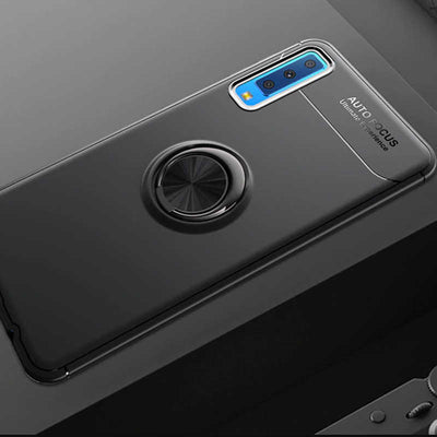 Galaxy A7 2018 Kılıf Zore Ravel Silikon Kapak Siyah