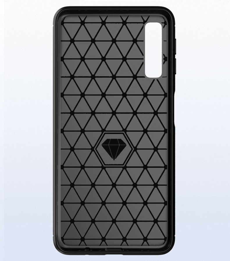 Galaxy A7 2018 Kılıf Zore Room Silikon Kapak Siyah