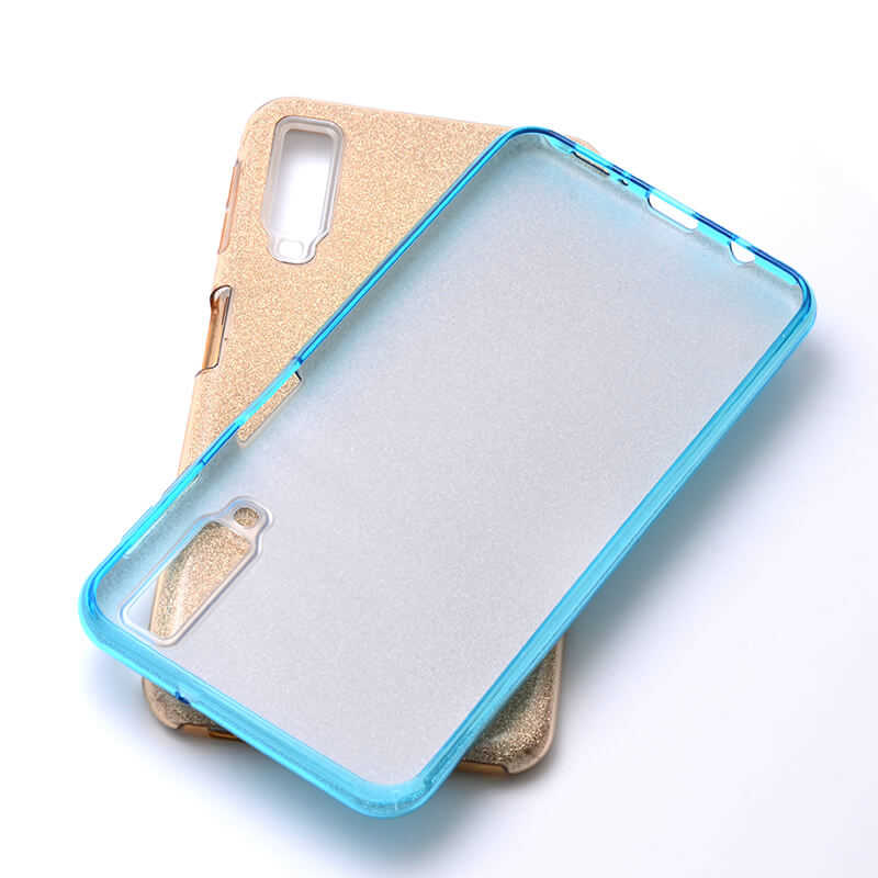 Galaxy A7 2018 Kılıf Zore Shining Silikon Kırmızı