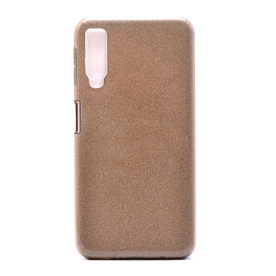 Galaxy A7 2018 Kılıf Zore Shining Silikon Gold