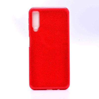 Galaxy A7 2018 Kılıf Zore Shining Silikon Kırmızı