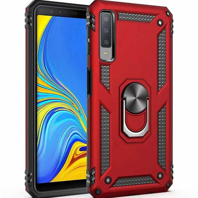Galaxy A7 2018 Kılıf Zore Vega Kapak Kırmızı