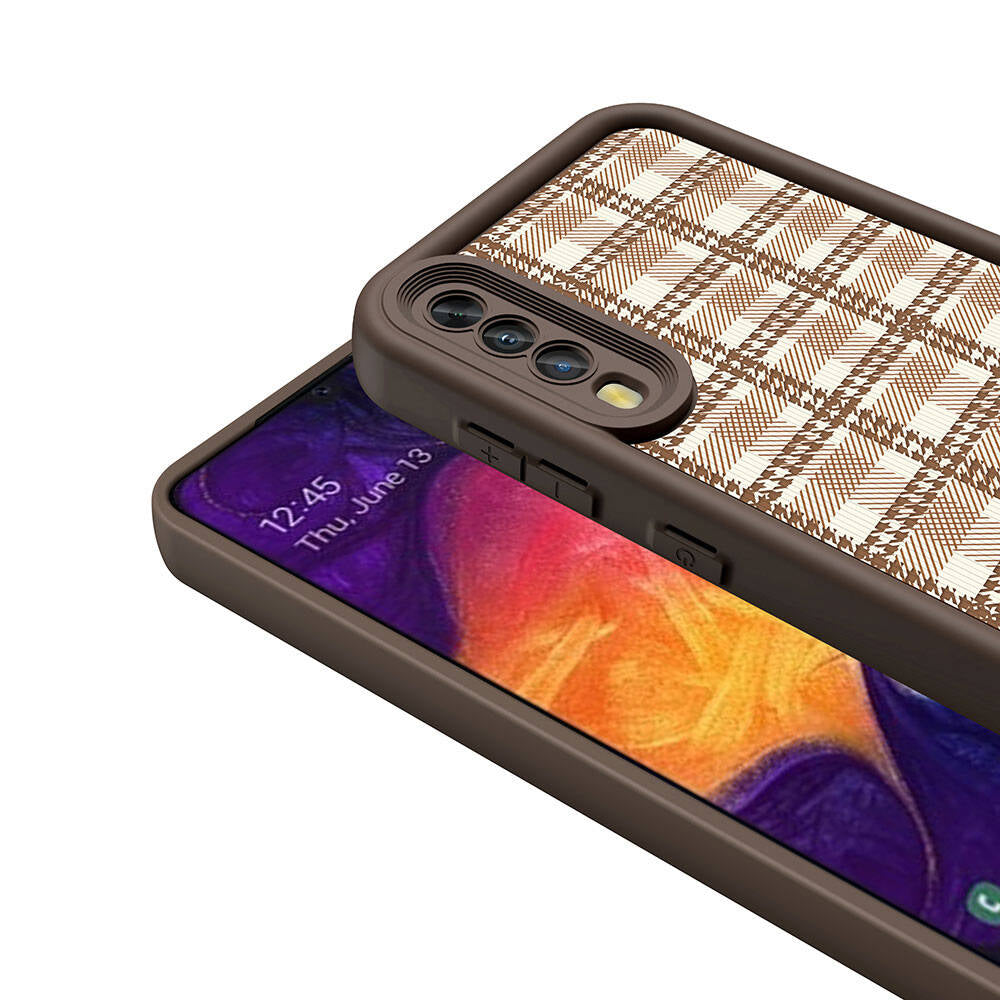 Galaxy A70 Kılıf Kamera Korumalı Baskılı Arka Yüzey Zore Klas Kapak Beyaz