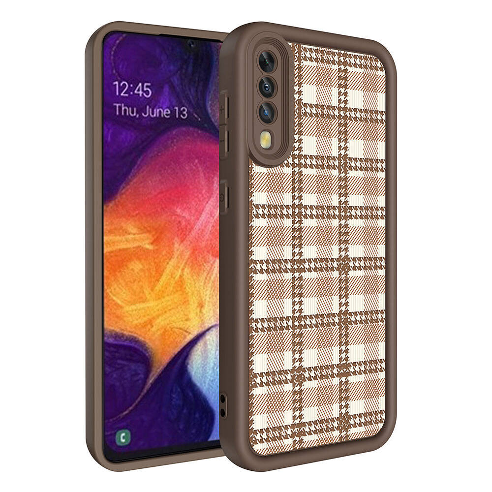 Galaxy A70 Kılıf Kamera Korumalı Baskılı Arka Yüzey Zore Klas Kapak Beyaz