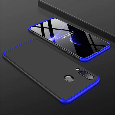 Galaxy A70 Kılıf Zore Ays Kapak Siyah-Mavi