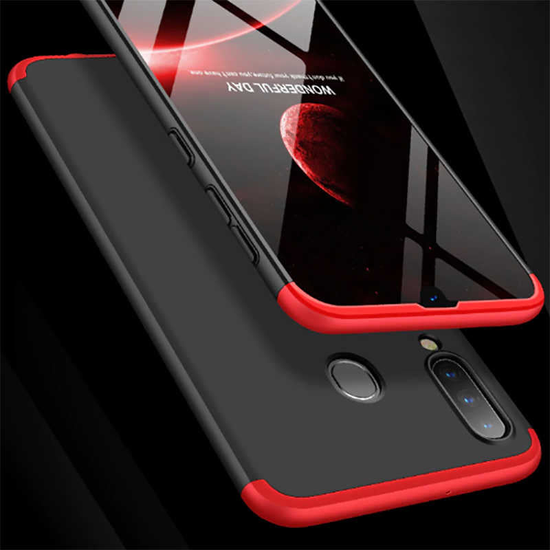 Galaxy A70 Kılıf Zore Ays Kapak Siyah-Kırmızı