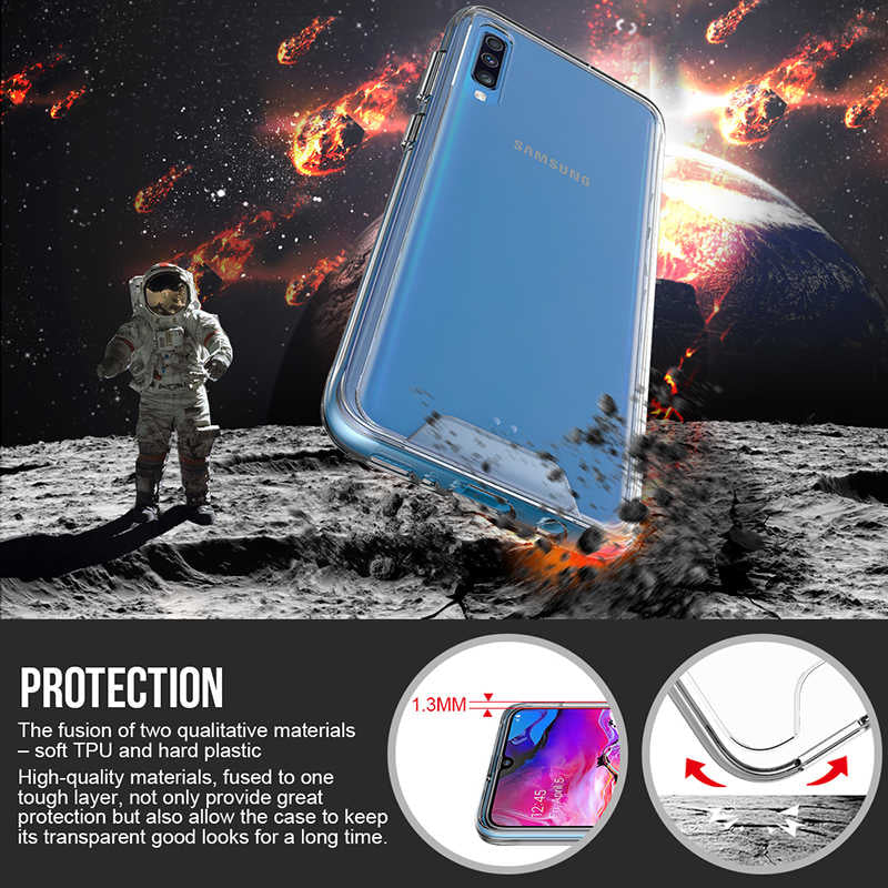 Galaxy A70 Kılıf Zore Gard Silikon Renksiz