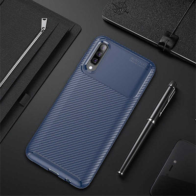 Galaxy A70 Kılıf Zore Negro Silikon Kapak Lacivert