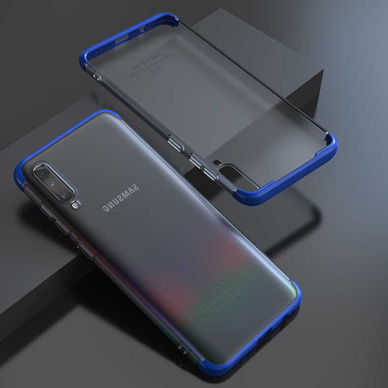 Galaxy A70 Kılıf Zore Nili Kapak Mavi