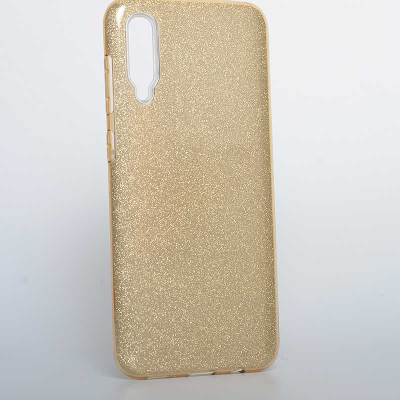 Galaxy A70 Kılıf Zore Shining Silikon Gold