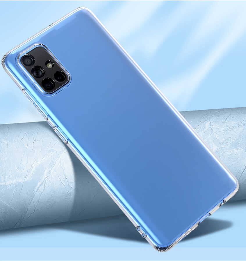 Galaxy A71 Kılıf Zore Kamera Korumalı Süper Silikon Kapak Renksiz