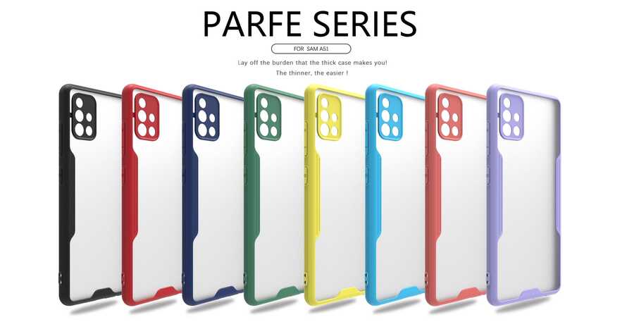 Galaxy A71 Kılıf Zore Parfe Kapak Siyah