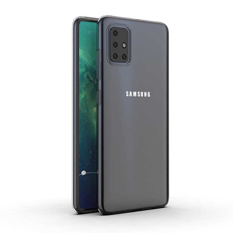 Galaxy A71 Kılıf Zore Süper Silikon Kapak Renksiz