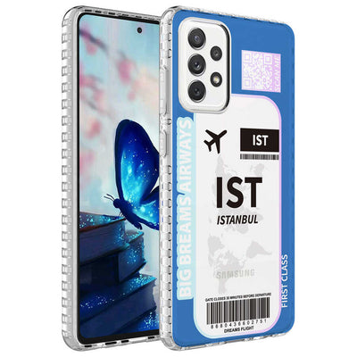 Galaxy A72 Kılıf Airbag Kenarlı Renkli Desenli Silikon Zore Elegans Kapak NO4