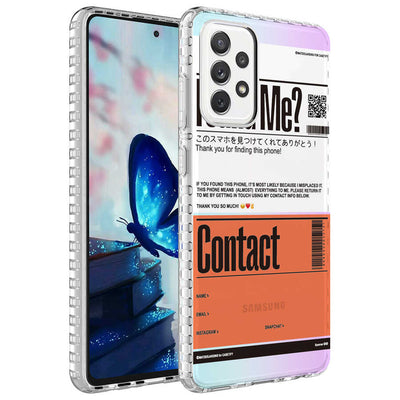 Galaxy A72 Kılıf Airbag Kenarlı Renkli Desenli Silikon Zore Elegans Kapak NO6