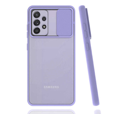 Galaxy A72 Kılıf Zore Lensi Kapak Kırmızı