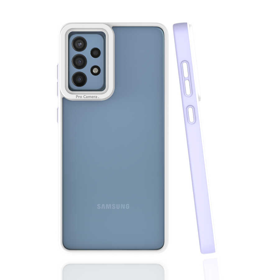 Galaxy A72 Kılıf Zore Mima Kapak Lila