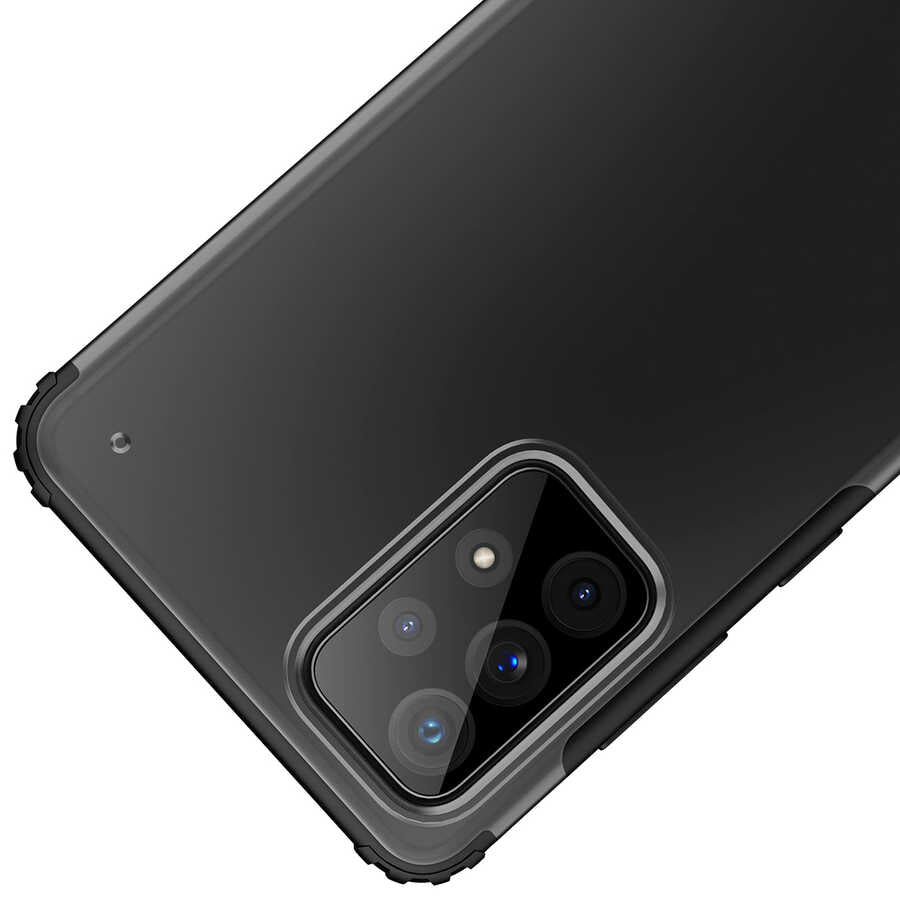 Galaxy A72 Kılıf Zore Volks Kapak Siyah