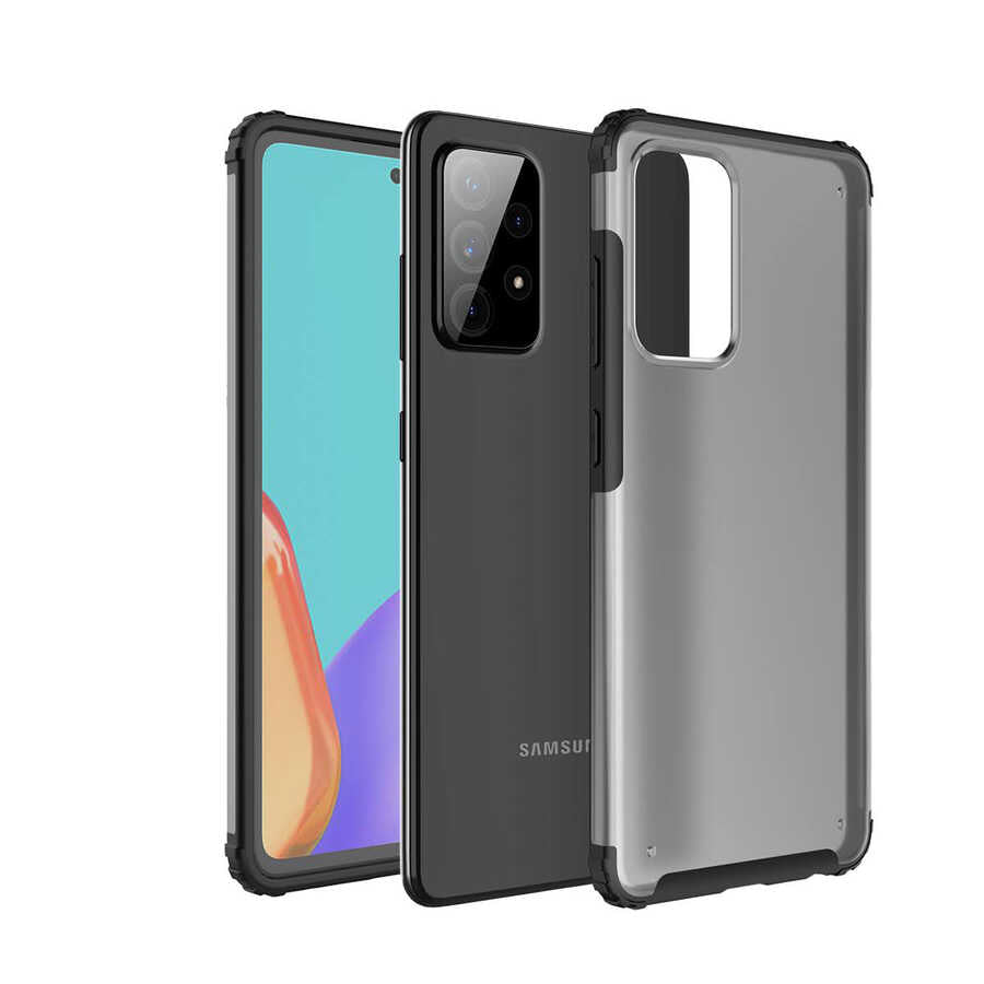 Galaxy A72 Kılıf Zore Volks Kapak Siyah