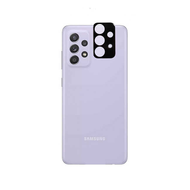 Galaxy A72 Zore 3D Kamera Camı Siyah